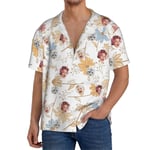 Chemises Hawaïennes Pour Hommes Personnalisées Collection De Motifs De Jardin De Printemps Vol 05 1 Estivale À Manches Courtes Avec Photo De Votre Animal Compagnie, De Votre Bébé Ou Sur La Plage Cuba