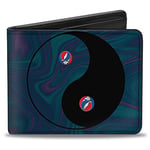 Buckle-Down Portefeuille Deux Volets pour Homme Grateful Dead Space Your Face Yin Yang Multicolore Taille par défaut