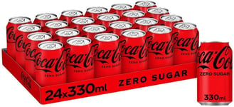 Zero Coke Zero Sugar 330ml Cans Pack of 24 Expiry Date 31/08/2024