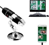 40 Jusqu À 1000X Grossissement Endoscope,8Pcs Led Usb 2.0 Microscope Numérique,Mini Caméra Avec Adaptateur Otg Et Support En Métal,Compatible Avec Mac Window 7 8 10 11 Android Linux