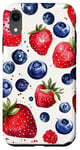 Coque pour iPhone XR Coque Téléphone Motif Fruits – Fraises & Myrtilles