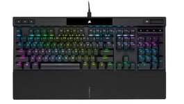 CORSAIR K70 RGB PRO MECHANICAL GAMING KEYBOARD BACKLIT RGB LED CHERRY MX BLUE BLACK BLACK PBT KEYCAPS