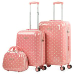 SKPAT - Set Valise Rigide, Lot de Valises Soute Avion 4 roulettes - Sets de Bagages, Valise à Roulette en Soldes pour Voyages. Lot Valise: Ensemble pour Voyages élégants, Corail