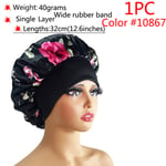 (-1kpl väri10867)Uudet tyylit Satin Bonnet Silk Night Sleeping Cap Naisten Kiharat Hiukset Multi Style Printing