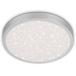 BRILONER - Lampe de plafond LED avec ciel étoilé, couleur de lumière blanc neutre, cadre en métal, plafonnier LED, lampe de salon, lampe de chambre, lampe pour enfants, 38x5 cm, couleur argentée