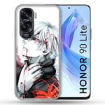 Coque Renforcée pour Honor 90 Lite 5G Manga Tokyo Ghoul Kaneki Blanc