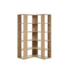 Bibliothèque étagère d'angle finition bois clair chêne L95 cm musso