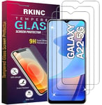 RKINC Verre Trempé [Lot de 3] pour Samsung Galaxy A22 5G (Non pour Samsung A22 4G), Film Protection écran, Dureté 9H 0,33 mm HD Glass [sans Bulles d'air][Résistant aux rayures][Garantie à vie]