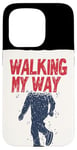 Coque pour iPhone 15 Pro Graphique Walking My Way pour un look confiant