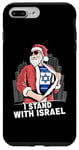 iPhone 7 Plus/8 Plus I Stand With Israel And USA Flag Santa Patriotic Israeli Case