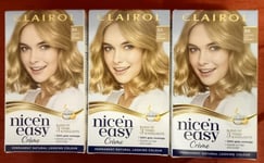 3XClairol Nice'n Easy Creme Permanent Hair Dye-8A MEDIUM ASH BLONDE.