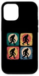 Coque pour iPhone 12/12 Pro Vintage Bigfoot Silhouette Style 4 fonds Drôle Bigfoot