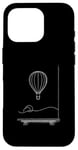 Coque pour iPhone 16 Pro Ballon à air One Line Art Dessin