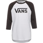 Vans Men's Classic Vans Raglan T Shirt, White-black, XL UK