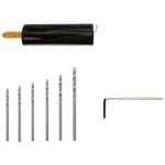 Ensemble D'Outils de Perceuse à Main éLectrique pour Moule Moulage en RéSine, Pinces Broche éLectrique, avec 6 Forets (0,7 1,2 Mm) (Noir)