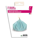 DTM Moule en latex - 80 x 70 mm forme Origami diamant pour fabriquer des bougies