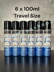 6 x 100ml Tresemme 24-Hour Frizz Control Freeze Hold Hairspray  - Travel Size