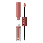 NYX Professional Makeup Brillant à Lèvres Shine Loud, Intensément Pigmenté, Double Embout Rouge à Lèvres et Gloss, Brillance Longue Tenue, Sans Transfert, Teinte : Magic Maker (05)