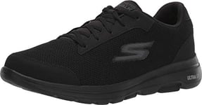 Skechers Go Walk 5-Demitasse, Basket Homme, Noir (Garniture synthétique en textile), 42 EU