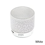 Haut-parleur Bluetooth Mini haut-parleur sans fil Crack LED Carte TF USB Subwoofer Portable MP3 Musique Colonne de son pour PC Téléphone portable, Haut-parleur blanc