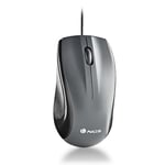 NGS Musk - Souris Laser Filaire, Connexion USB, 1200 DPI, Ergonomie Ambidextre, 2 Boutons et Molette de Défilement, Design Élégant, Installation Plug and Play