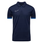 Nike Piké Dri-FIT Academy 25 - Navy/Blå/Vit, storlek Large