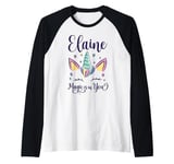 First Name Elaine Personalized Elaine Raglan Baseball Tee