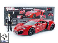 JADA TOYS 1/18 - LYKAN HYPERSPORT + DOM FIGURE - FAST AND FURIOUS 7 31140R