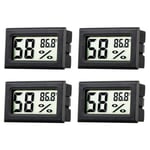 4 PièCes SéRies NuméRique LCD HygromèTre Jauge ThermomèTre IntéRieur pour Humidors Serre Sous-Sol Cave Garde-Robe Mesure