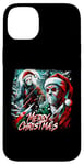 iPhone 14 Plus Merry Christmas Festive Slasher Candy Cane Menace Case