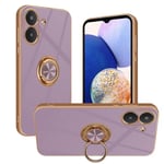 Nuxiady Coque pour Xiaomi Redmi 13C / Xiaomi Poco C65 Antichoc Housse Silicone TPU Étui avec Magnétique Support à Anneau Rotatif, Etui 360°Ring Stand Case Protection Cover pour Xiaomi Poco C65,Violet