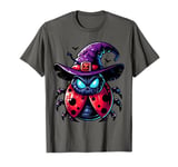 Scary Halloween Ladybug Witch Hat Costume Spooky Season T-Shirt