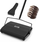 Carpet Floor Sweeper Manual with Horsehair , Non Electric Quite Rug Ro