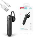 Bluetooth Wireless Headset Hands-Free Xiaomi 12 Lite 5G NE + Cable