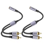 Câble audio 3,5 mm vers cinch Adaptateur jack 3,5 mm vers fiche cinch stéréo Prise AUX bidirectionnelle Prise casque Répartiteur en Y 2 Cordon de raccordement RCA mâle