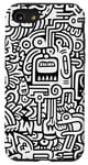 iPhone SE (2020) / 7 / 8 Black white seamless pattern of an abstract maze minimalist Case