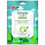 SIMPLE KIND TO SKIN POLLUTION PROTECT SHEET MASK VITAMIN B3 & ANTIOXIDANT 21ML