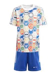 adidas Sportswear Kids Disney Marvel T-Shirt and Shorts Set - Multi, Multi, Size 18-24 Months