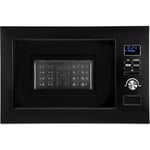 Bomann® Micro-ondes encastrable 3en1 | Gril + Air chaud | Espace de cuisson 25L | 8 programmes automatiques | Gril + Plateau tournant(Ø 27 cm) | 900W | MWG 3001 H EB noir-mat