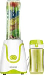 Sencor Mini Blender Smoothie Ultra-Puissant 500W, 2 Bouteilles Tritan 0,6L & 0,3L sans BPA, Lames Titane Longue durée Anti-Oxydation - Le Plus Puissant, Idéal Soupe & Plus - Vert