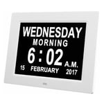 Lablanc - lcd Horloge Numérique Calendrier avec Date, Horloge Calendrier avec Date, Jour et Heure Horloge Alzheimer Horloge pour Les Seniors,C'est