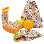 NERTHUS FIH 989 SET Bouteille Tritan + Lunchbox + Sac Sandwich + Sac à dos Lions