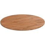 Plateau De Table, Dessus de Table, Table à manger rond Marron clair Ø70x1,5 cm Bois chêne traité CON896519 Maisonchic