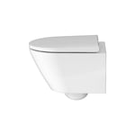 Wc suspendu compact sans bride Duravit D-Neo avec abattant frein de chute