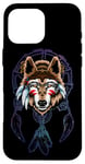 Coque pour iPhone 16 Pro Max Journée du patrimoine amérindien autochtone totem esprit loup