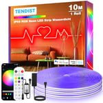 TENDIST 10M RVB IP68 Neon Ruban LED Flexible, WiFi Etanche LED Ruban Exterieur Compatible avec Alexa, 120 LED/Mètre, DIY 24V Bande LED Néon avec Sync Musique pour Chambre, Fêtes, Jardin