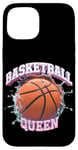 Coque pour iPhone 15 Basketball Queen Joueur de basket-ball