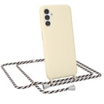 For Samsung Galaxy A13 4G Phone Necklace Silicone Phone Case To Hang Beige