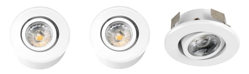 Clas Ohlson Downlight LED dimbar, 3-pack