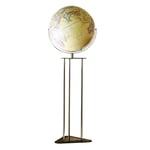 DSHUJC World Globe Illuminated Rechargeable Relief Map Globe Smart Touch Earth Floor Globe Lamp for Educational Geographic of the World Decor with Metal Triangle Bracket Base 43cm